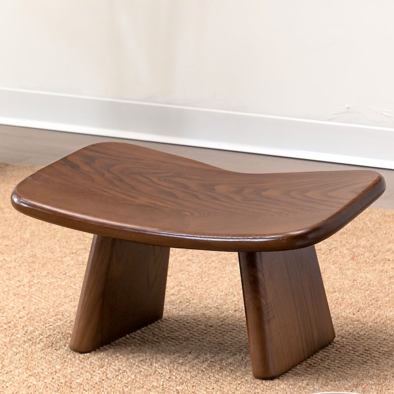Solid wood footrest stool for zen meditation, kneeling sitting position