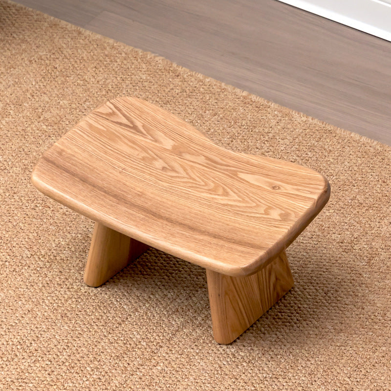 Solid wood footrest stool for zen meditation, kneeling sitting position
