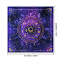 Nappe décorative Tarot, jeu de société, mandala, phases de la lune, motif floral et papillon.