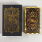 Jeu complet de cartes de tarot en plastique imperméable avec feuille d'or et impression couleur.