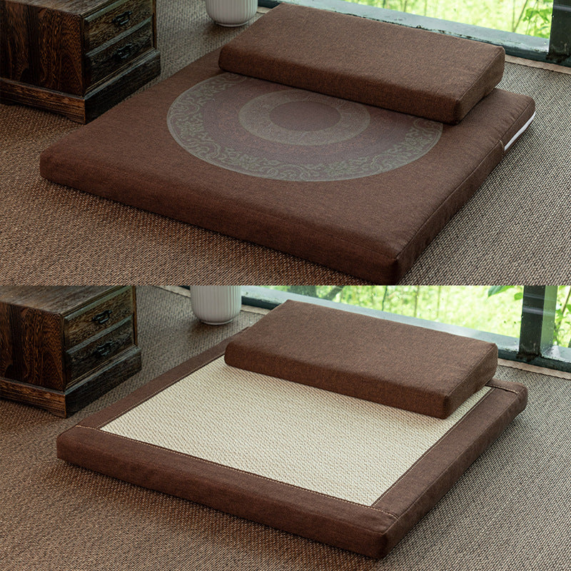 Coussin de méditation double face avec rembourrage supplémentaire