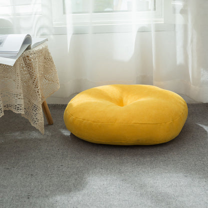 Futon épais pour salon, chambre et méditation, style nordique, avec baie vitrée.
