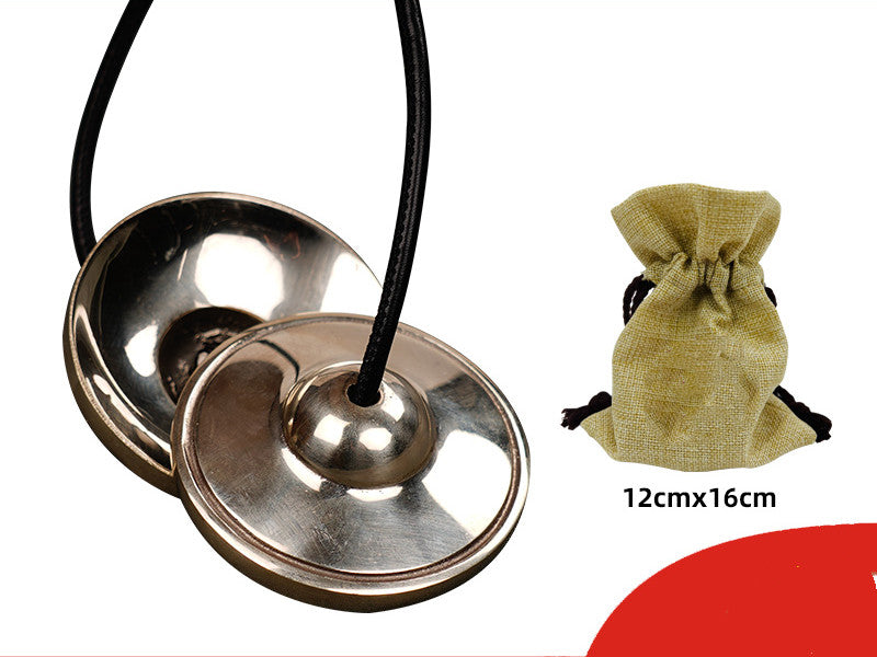 Cloche de contact en cuivre pur pour méditation professionnelle, yoga et méditation.