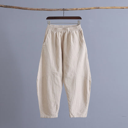 Women's articulated plain Zen meditation trousers