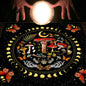 Nappe Tarot, coussin Lune, Soleil, Arbre porte-bonheur, velours