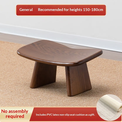 Solid wood footrest stool for zen meditation, kneeling sitting position