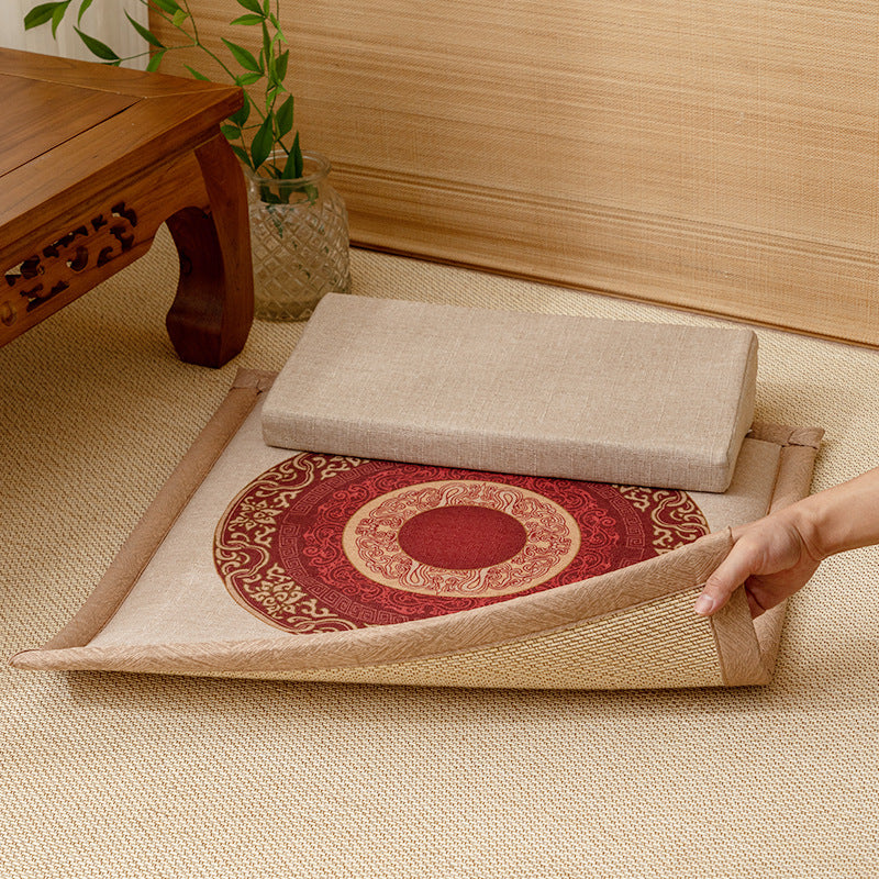 Coussin de méditation double face avec rembourrage supplémentaire
