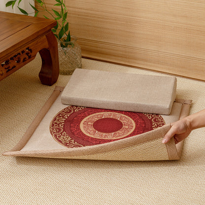 Coussin de méditation double face avec rembourrage supplémentaire